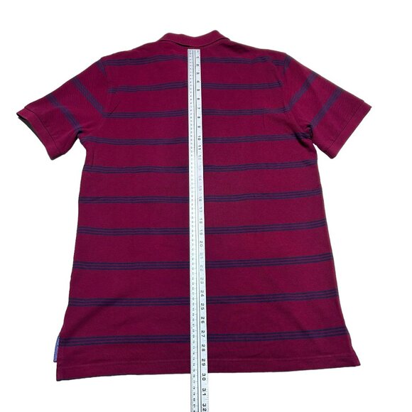 Brooks Brothers Performance Polo Shirt Mens XL Burgundy Striped Slim Fit Casual - Picture 6 of 7
